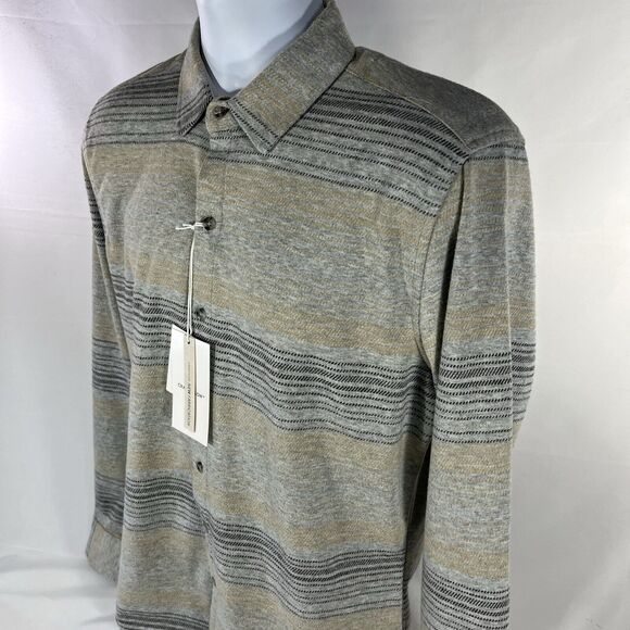 CRAFT FLOW LONG SLEEVE BUTTON DOWN SHIRT MENS SMALL COLLARED STRIPED RAYON NWT - Picture 7 of 14
